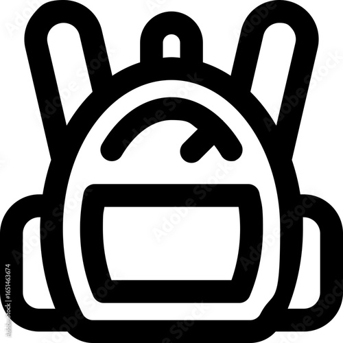 backpack line icon. Clean and minimalist vector icon for websites, mobile apps, presentations, and logos. Fully scalable and customizable for any project.