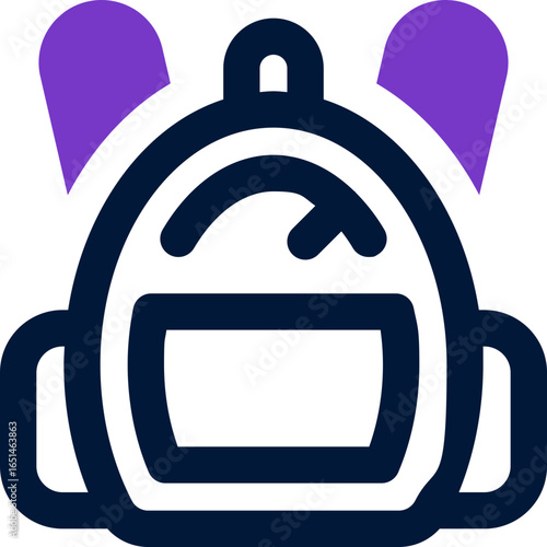 backpack duotone icon. Sleek and modern vector icon for websites, mobile apps, marketing materials, and corporate design. Fully scalable and ready to use.