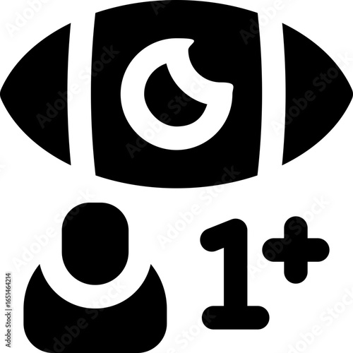viewers glyph icon. Strong and solid vector icon for websites, mobile interfaces, presentations, and visual branding. High quality and easy to edit.