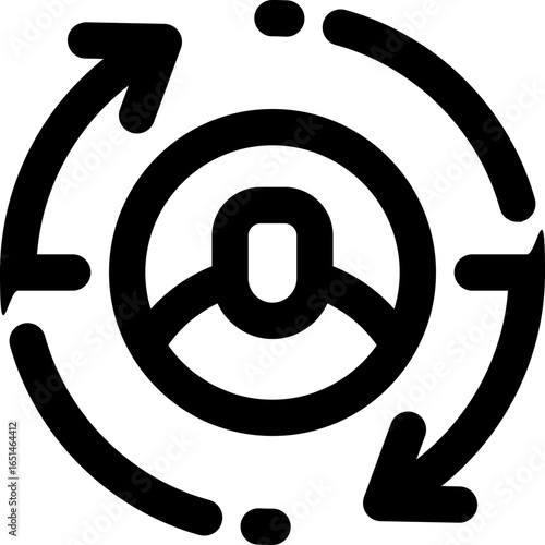 remarketing line icon. Clean and minimalist vector icon for websites, mobile apps, presentations, and logos. Fully scalable and customizable for any project.