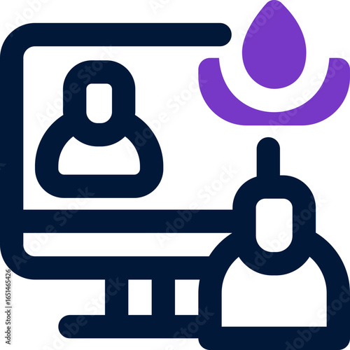online therapy duotone icon. Sleek and modern vector icon for websites, mobile apps, marketing materials, and corporate design. Fully scalable and ready to use.