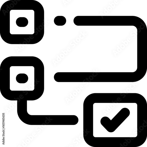 flow chart line icon. Clean and minimalist vector icon for websites, mobile apps, presentations, and logos. Fully scalable and customizable for any project.