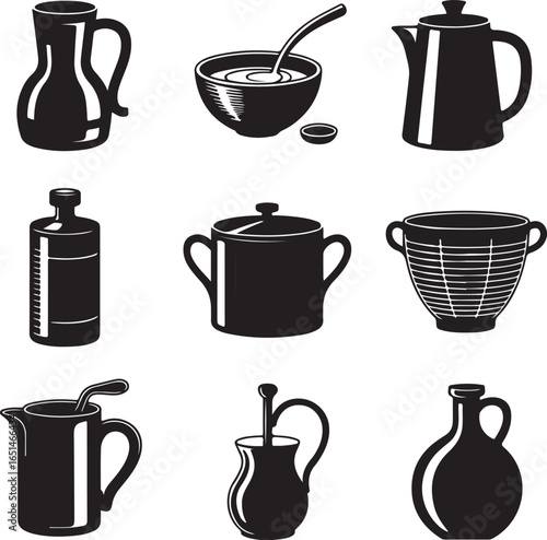 Collection of Classic Kitchenware Silhouettes