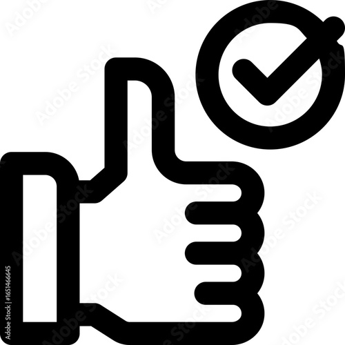 approve line icon. Clean and minimalist vector icon for websites, mobile apps, presentations, and logos. Fully scalable and customizable for any project.