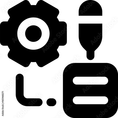 project plan glyph icon. Strong and solid vector icon for websites, mobile interfaces, presentations, and visual branding. High quality and easy to edit.