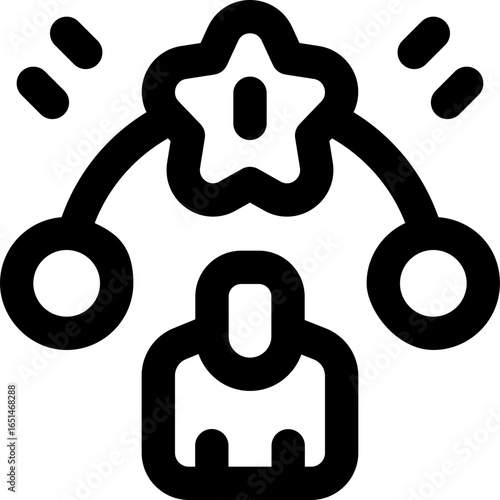 experience line icon. Clean and minimalist vector icon for websites, mobile apps, presentations, and logos. Fully scalable and customizable for any project.