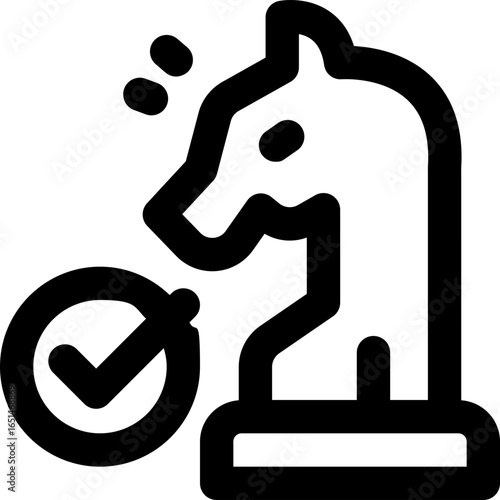 strategy line icon. Clean and minimalist vector icon for websites, mobile apps, presentations, and logos. Fully scalable and customizable for any project.