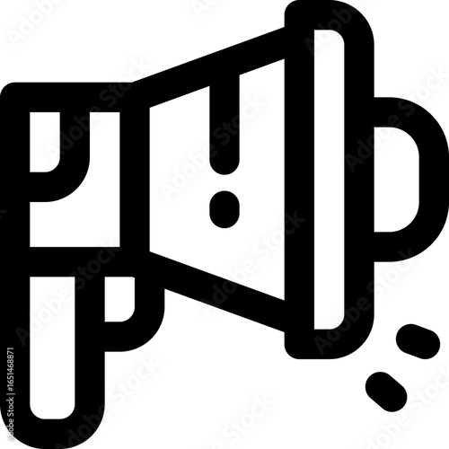 megaphone line icon. Clean and minimalist vector icon for websites, mobile apps, presentations, and logos. Fully scalable and customizable for any project.