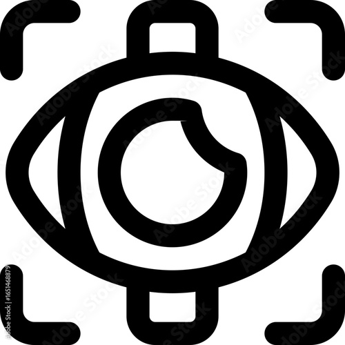 focus line icon. Clean and minimalist vector icon for websites, mobile apps, presentations, and logos. Fully scalable and customizable for any project.