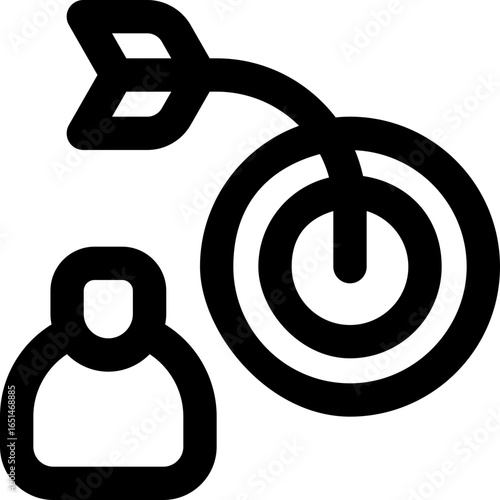 purpose line icon. Clean and minimalist vector icon for websites, mobile apps, presentations, and logos. Fully scalable and customizable for any project.