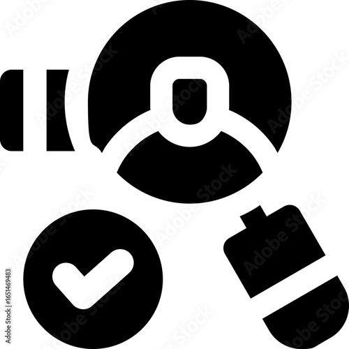 search glyph icon. Strong and solid vector icon for websites, mobile interfaces, presentations, and visual branding. High quality and easy to edit.