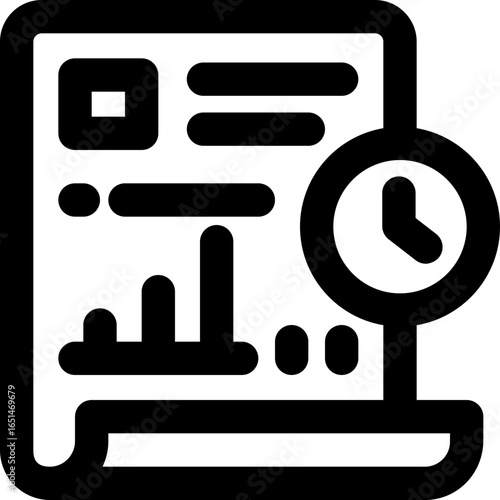 work plan line icon. Clean and minimalist vector icon for websites, mobile apps, presentations, and logos. Fully scalable and customizable for any project.