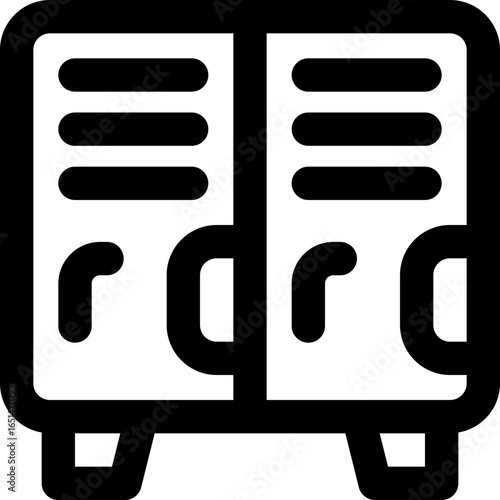 locker room line icon. Clean and minimalist vector icon for websites, mobile apps, presentations, and logos. Fully scalable and customizable for any project.