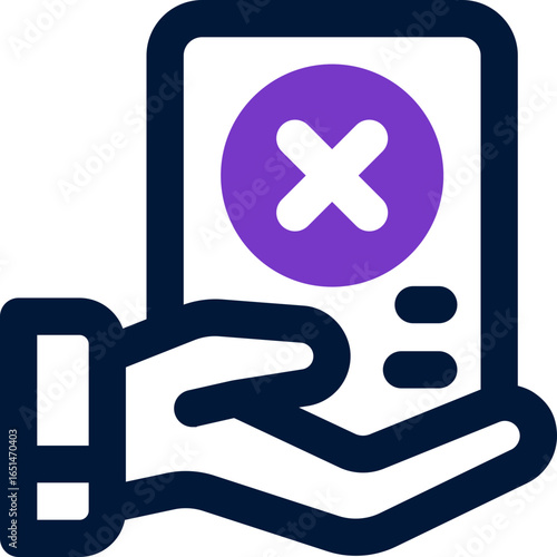 rejection duotone icon. Sleek and modern vector icon for websites, mobile apps, marketing materials, and corporate design. Fully scalable and ready to use.