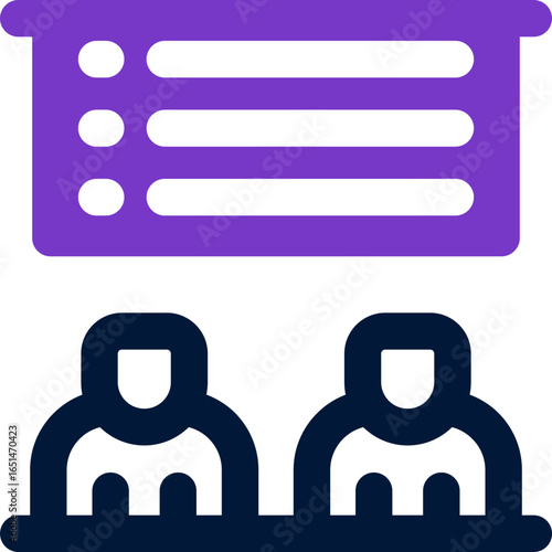 class duotone icon. Sleek and modern vector icon for websites, mobile apps, marketing materials, and corporate design. Fully scalable and ready to use.