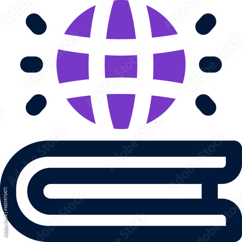 language learning duotone icon. Sleek and modern vector icon for websites, mobile apps, marketing materials, and corporate design. Fully scalable and ready to use.
