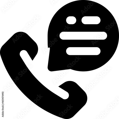 phone call glyph icon. Strong and solid vector icon for websites, mobile interfaces, presentations, and visual branding. High quality and easy to edit.