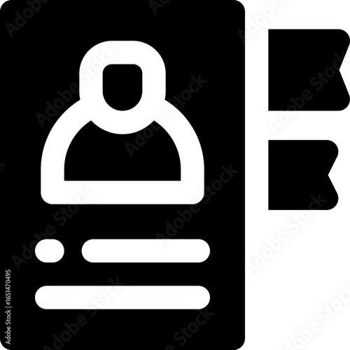 phone book glyph icon. Strong and solid vector icon for websites, mobile interfaces, presentations, and visual branding. High quality and easy to edit.