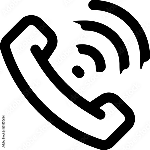 phone line icon. Clean and minimalist vector icon for websites, mobile apps, presentations, and logos. Fully scalable and customizable for any project.