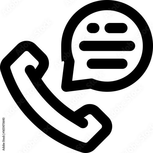 phone call line icon. Clean and minimalist vector icon for websites, mobile apps, presentations, and logos. Fully scalable and customizable for any project.