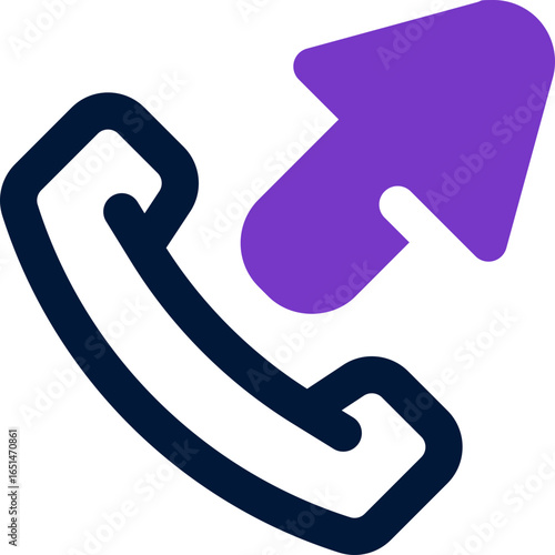 outgoing call duotone icon. Sleek and modern vector icon for websites, mobile apps, marketing materials, and corporate design. Fully scalable and ready to use.