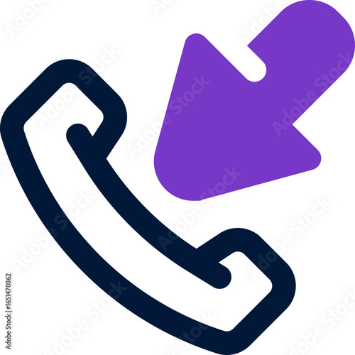 incoming call duotone icon. Sleek and modern vector icon for websites, mobile apps, marketing materials, and corporate design. Fully scalable and ready to use.