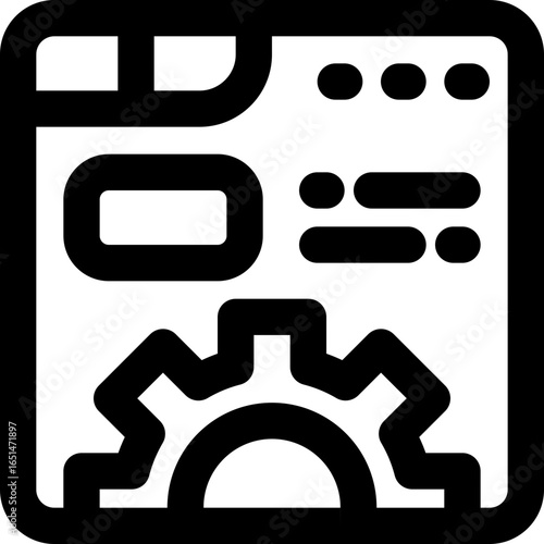 web management line icon. Clean and minimalist vector icon for websites, mobile apps, presentations, and logos. Fully scalable and customizable for any project.
