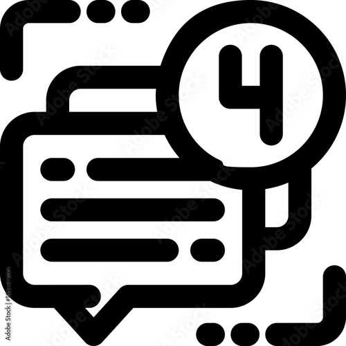 comment line icon. Clean and minimalist vector icon for websites, mobile apps, presentations, and logos. Fully scalable and customizable for any project.