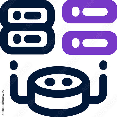data center duotone icon. Sleek and modern vector icon for websites, mobile apps, marketing materials, and corporate design. Fully scalable and ready to use.