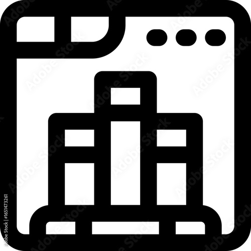 digital library line icon. Clean and minimalist vector icon for websites, mobile apps, presentations, and logos. Fully scalable and customizable for any project.