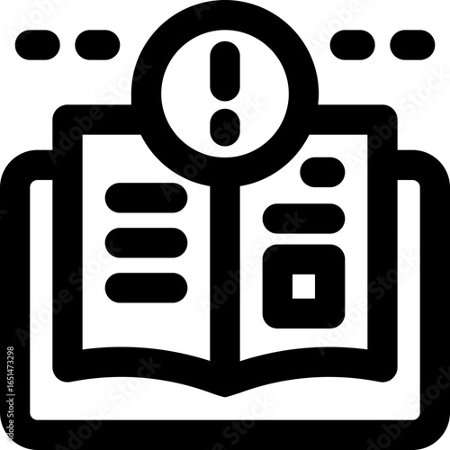 instruction line icon. Clean and minimalist vector icon for websites, mobile apps, presentations, and logos. Fully scalable and customizable for any project.