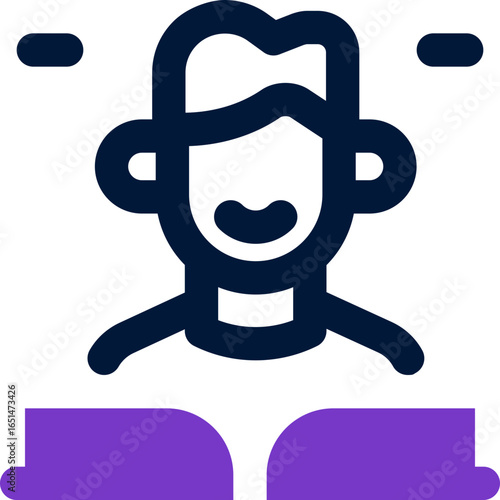 reading duotone icon. Sleek and modern vector icon for websites, mobile apps, marketing materials, and corporate design. Fully scalable and ready to use.