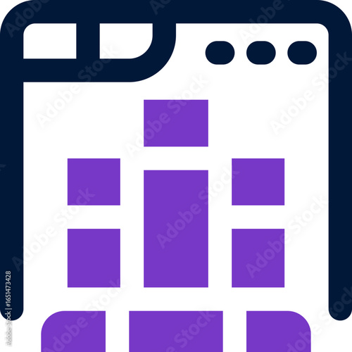 digital library duotone icon. Sleek and modern vector icon for websites, mobile apps, marketing materials, and corporate design. Fully scalable and ready to use.