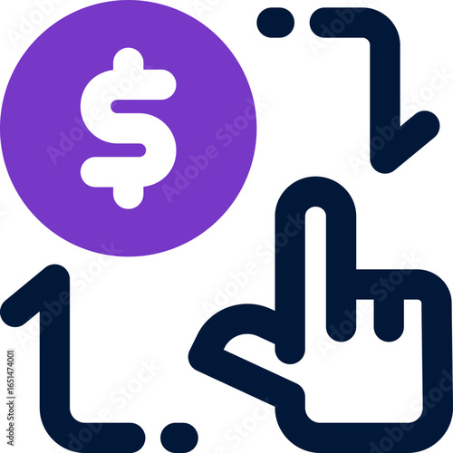 transaction duotone icon. Sleek and modern vector icon for websites, mobile apps, marketing materials, and corporate design. Fully scalable and ready to use.