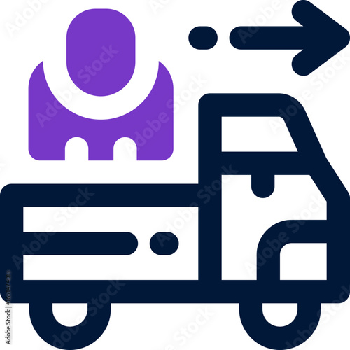 supplier duotone icon. Sleek and modern vector icon for websites, mobile apps, marketing materials, and corporate design. Fully scalable and ready to use.