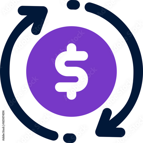 cash flow duotone icon. Sleek and modern vector icon for websites, mobile apps, marketing materials, and corporate design. Fully scalable and ready to use.