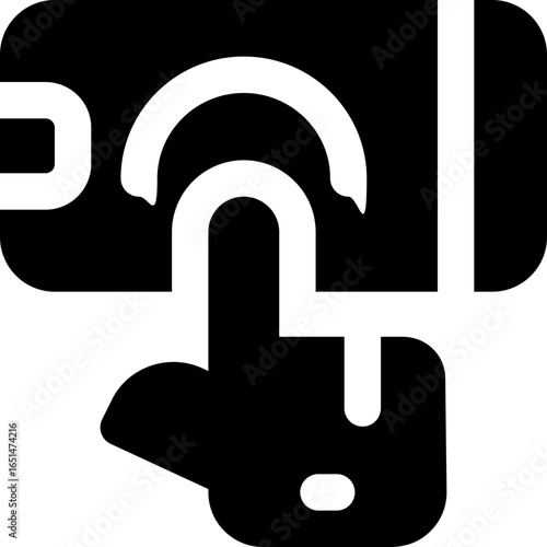 online booking glyph icon. Strong and solid vector icon for websites, mobile interfaces, presentations, and visual branding. High quality and easy to edit.