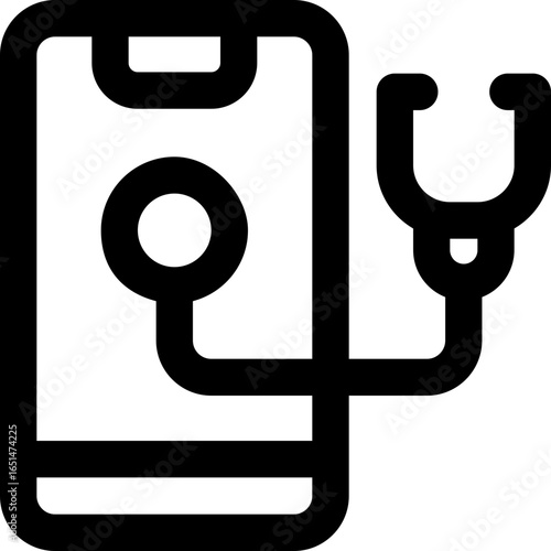 medical check up line icon. Clean and minimalist vector icon for websites, mobile apps, presentations, and logos. Fully scalable and customizable for any project.