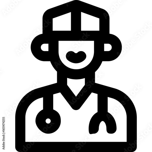 doctor line icon. Clean and minimalist vector icon for websites, mobile apps, presentations, and logos. Fully scalable and customizable for any project.
