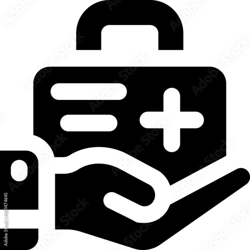 medical aid glyph icon. Strong and solid vector icon for websites, mobile interfaces, presentations, and visual branding. High quality and easy to edit.