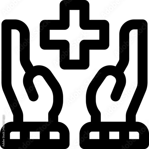 caregiver line icon. Clean and minimalist vector icon for websites, mobile apps, presentations, and logos. Fully scalable and customizable for any project.