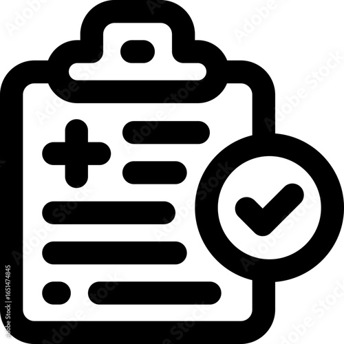 medical check line icon. Clean and minimalist vector icon for websites, mobile apps, presentations, and logos. Fully scalable and customizable for any project.