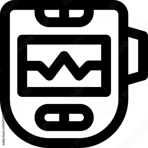 oximeter line icon. Clean and minimalist vector icon for websites, mobile apps, presentations, and logos. Fully scalable and customizable for any project.
