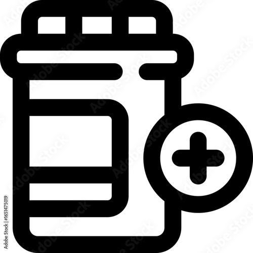 medicine line icon. Clean and minimalist vector icon for websites, mobile apps, presentations, and logos. Fully scalable and customizable for any project.