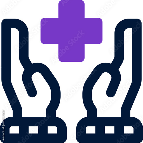 caregiver duotone icon. Sleek and modern vector icon for websites, mobile apps, marketing materials, and corporate design. Fully scalable and ready to use.