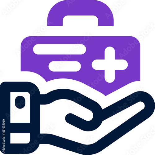 medical aid duotone icon. Sleek and modern vector icon for websites, mobile apps, marketing materials, and corporate design. Fully scalable and ready to use.