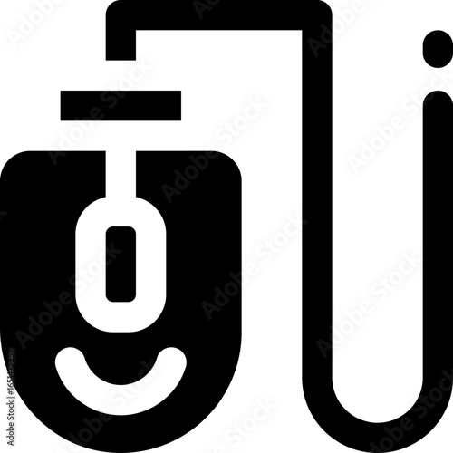mouse glyph icon. Strong and solid vector icon for websites, mobile interfaces, presentations, and visual branding. High quality and easy to edit.