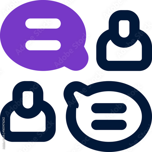 discussion duotone icon. Sleek and modern vector icon for websites, mobile apps, marketing materials, and corporate design. Fully scalable and ready to use.
