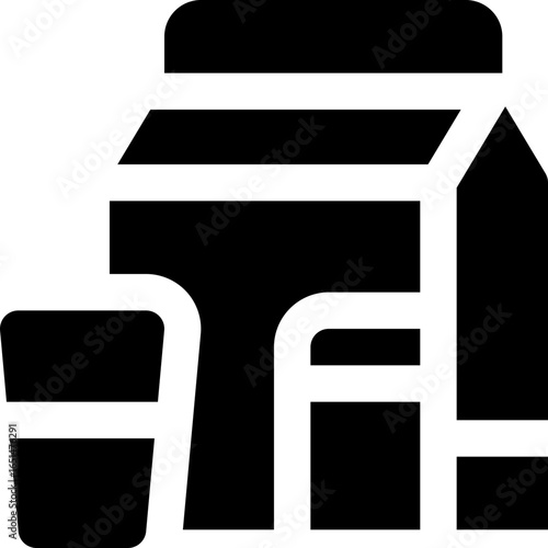 milk glyph icon. Strong and solid vector icon for websites, mobile interfaces, presentations, and visual branding. High quality and easy to edit.