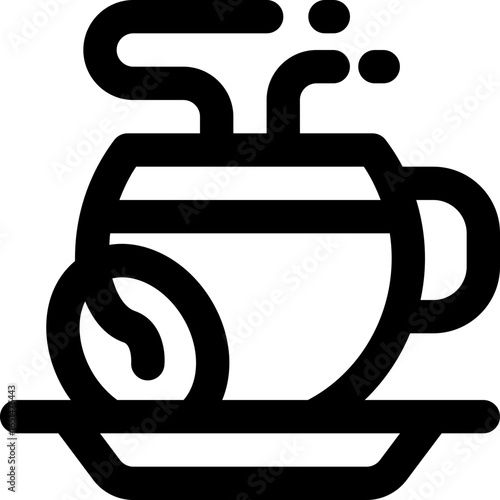 coffee line icon. Clean and minimalist vector icon for websites, mobile apps, presentations, and logos. Fully scalable and customizable for any project.